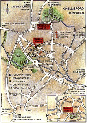 Map of Chelmsford