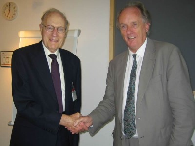Dr Stan Owers with Dr Ian Gibson MP